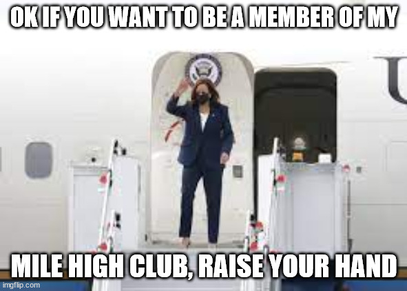 OK IF YOU WANT TO BE A MEMBER OF MY; MILE HIGH CLUB, RAISE YOUR HAND | made w/ Imgflip meme maker