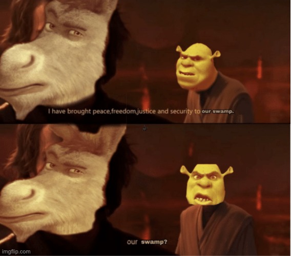 Donkey and Shrek | image tagged in progressives | made w/ Imgflip meme maker