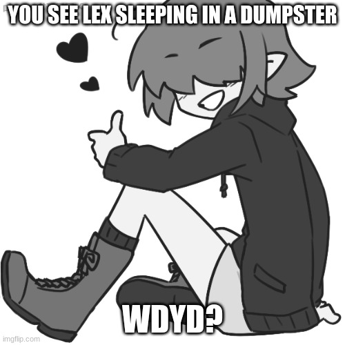 boredom intensifies | YOU SEE LEX SLEEPING IN A DUMPSTER; WDYD? | made w/ Imgflip meme maker