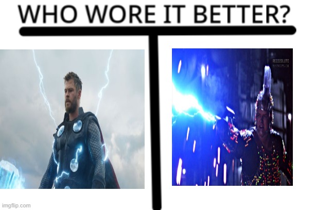 Rock the Lightning | image tagged in who wore it better | made w/ Imgflip meme maker