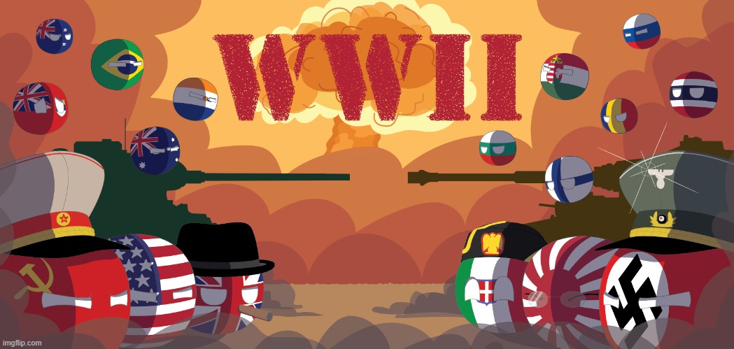 WWII Countryballs | image tagged in wwii countryballs | made w/ Imgflip meme maker