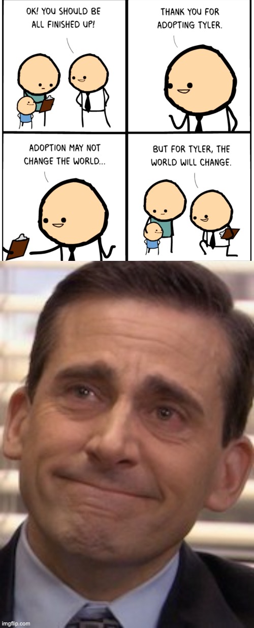 Wait a second, this is wholesome content | image tagged in the office michael crying,comics,unfunny | made w/ Imgflip meme maker