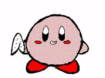 High Quality Yellow Kirby Gif Blank Meme Template