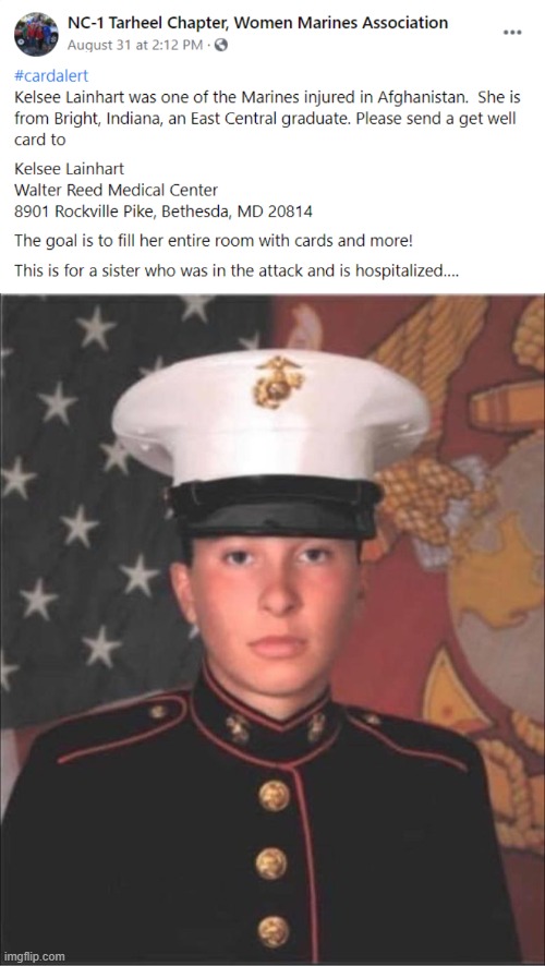 Kelsee Lainhart Needs You Support,,, | image tagged in kelsee lainhart,semper fi,marine corps,marines | made w/ Imgflip meme maker