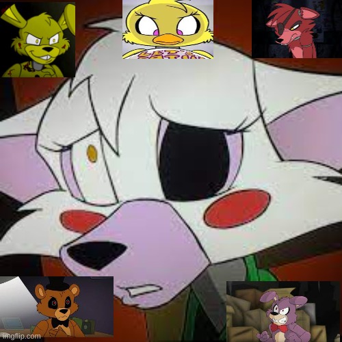 Mangle thinks about her friends and why they are turning on her! EVEN FOXY! | image tagged in fnaf | made w/ Imgflip meme maker