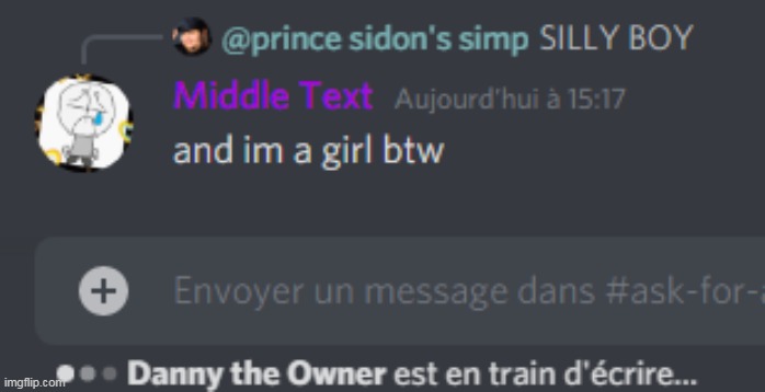 danny is typing | made w/ Imgflip meme maker