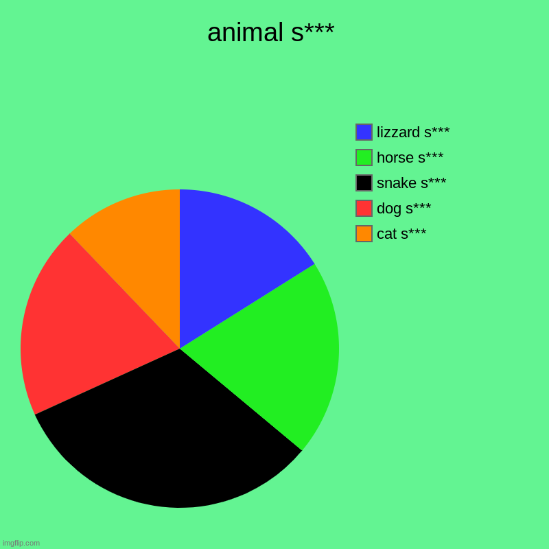 holly s*** | animal s*** | cat s***, dog s***, snake s***, horse s***, lizzard s*** | image tagged in charts,pie charts | made w/ Imgflip chart maker