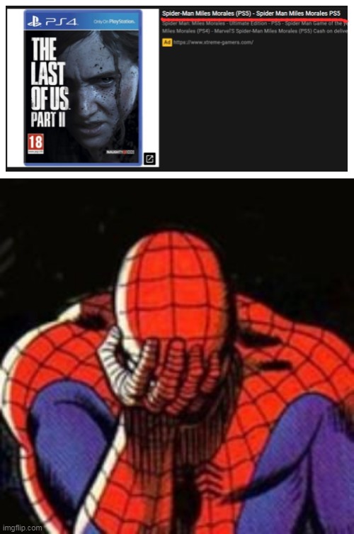 why, youtube? | image tagged in sad spiderman | made w/ Imgflip meme maker