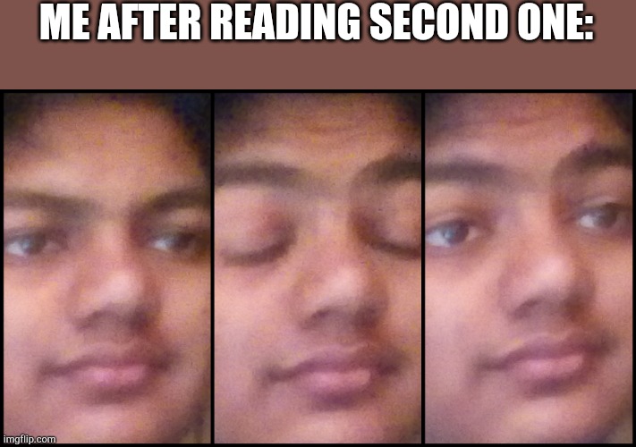 Blinking Knox | ME AFTER READING SECOND ONE: | image tagged in blinking knox | made w/ Imgflip meme maker