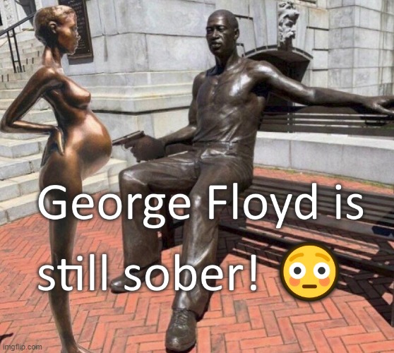 George Floyd finally sober ? | image tagged in george floyd,georgefloyd,blm,crackhead,tranny | made w/ Imgflip meme maker