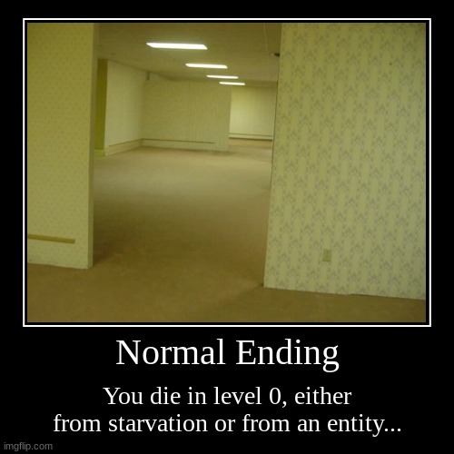 90% of people who enter the backrooms die on level 0.. | image tagged in demotivationals,horror,the backrooms | made w/ Imgflip demotivational maker