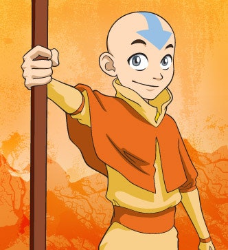 Aang just standing with staff Blank Meme Template