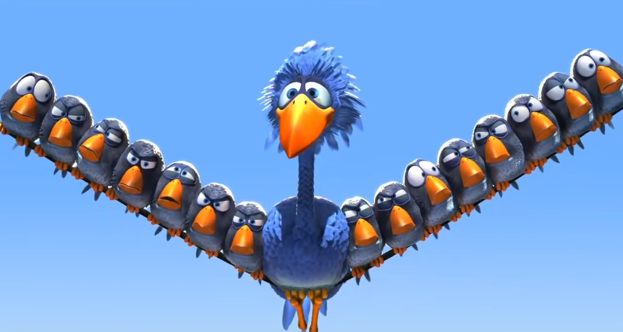 High Quality pixar birds big bird Blank Meme Template