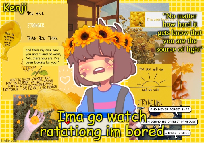 Frisk | Ima go watch ratationg im bored | image tagged in frisk | made w/ Imgflip meme maker