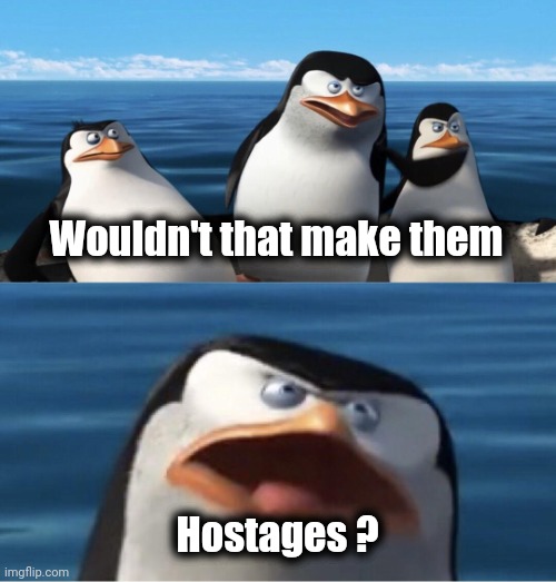 Wouldn't that make you | Wouldn't that make them Hostages ? | image tagged in wouldn't that make you | made w/ Imgflip meme maker