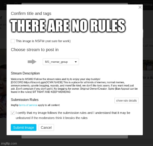 THERE ARE NO RULES | made w/ Imgflip meme maker