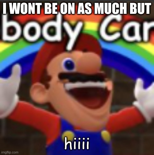 lmao | I WONT BE ON AS MUCH BUT; hiiii | image tagged in body car | made w/ Imgflip meme maker