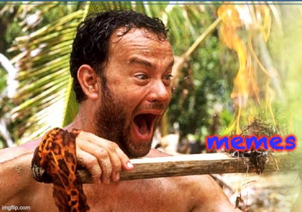 Castaway Fire Meme | memes | image tagged in memes,castaway fire | made w/ Imgflip meme maker