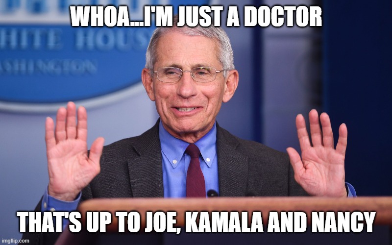 WHOA...I'M JUST A DOCTOR THAT'S UP TO JOE, KAMALA AND NANCY | made w/ Imgflip meme maker