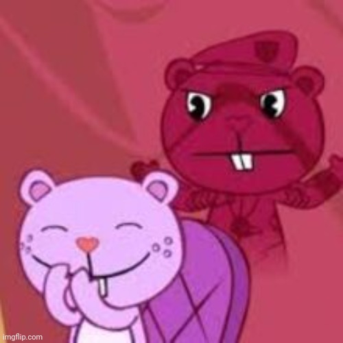 Happy Tree Friends | image tagged in uh oh funni purple guy bouta get clapped | made w/ Imgflip meme maker