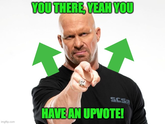 yes! | YOU THERE, YEAH YOU; HAVE AN UPVOTE! | image tagged in bald tough guy pointing at you | made w/ Imgflip meme maker