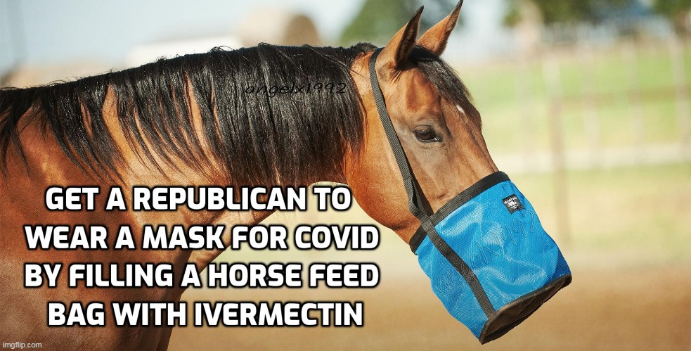 image tagged in ivermectin,horse,clown car republicans,trump supporters,covid-19,coronavirus | made w/ Imgflip meme maker