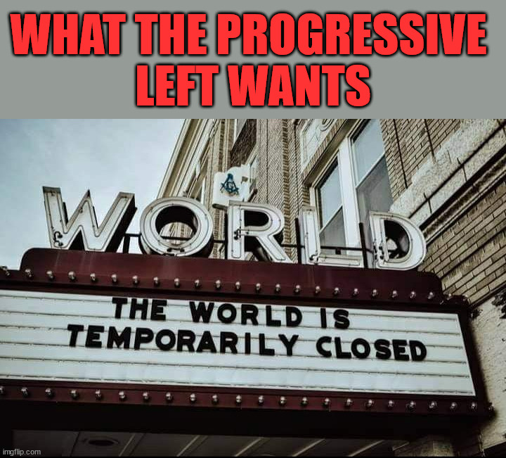 WHAT THE PROGRESSIVE 
LEFT WANTS | image tagged in conservatives | made w/ Imgflip meme maker