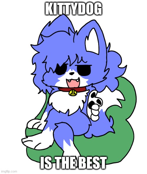 Cloud Pointing | KITTYDOG; IS THE BEST | image tagged in cloud pointing | made w/ Imgflip meme maker