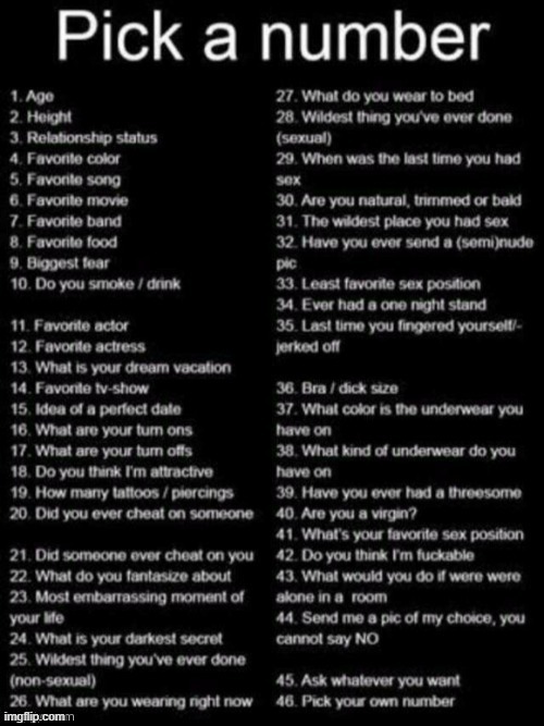 Lets A-go | image tagged in pick a number | made w/ Imgflip meme maker