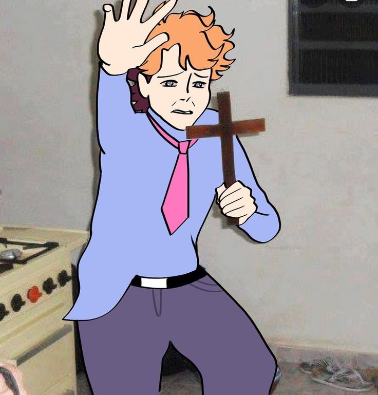 Senpai with da holy cross Blank Meme Template