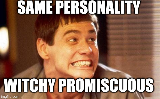 Jim | SAME PERSONALITY WITCHY PROMISCUOUS | image tagged in jim | made w/ Imgflip meme maker