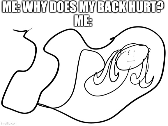 help | ME: WHY DOES MY BACK HURT?
ME: | image tagged in back go brrrr,school chairs are uncomfy | made w/ Imgflip meme maker