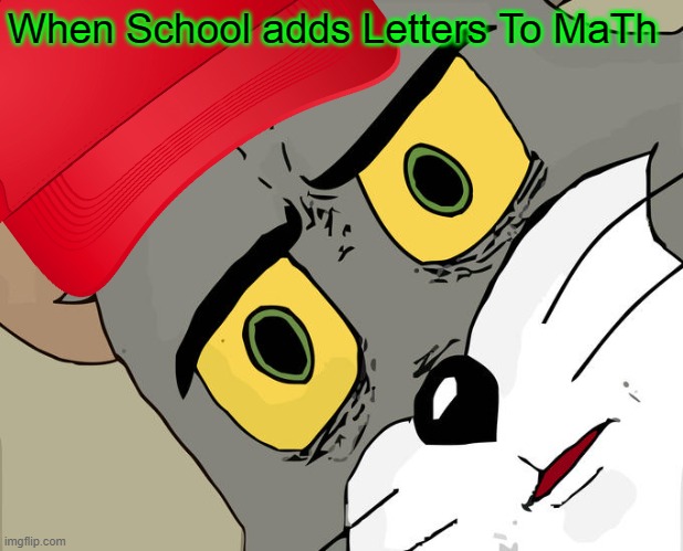 Maths Gets Hard | When School adds Letters To MaTh | image tagged in tom and jerry | made w/ Imgflip meme maker