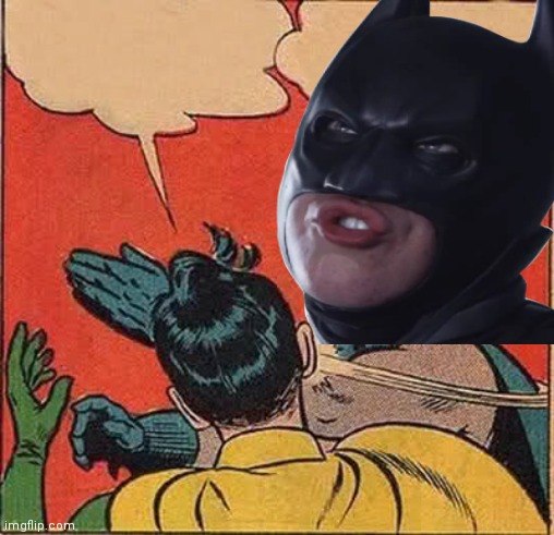 Batman bighead | image tagged in batman slapping robin,batman bighead,sussy baka,amogus | made w/ Imgflip meme maker