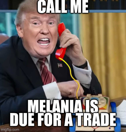 where is that guy you know i mean those guys rumpts friends ... so ironic Q-cue kookoos | CALL ME; MELANIA IS DUE FOR A TRADE | image tagged in i'm the president | made w/ Imgflip meme maker