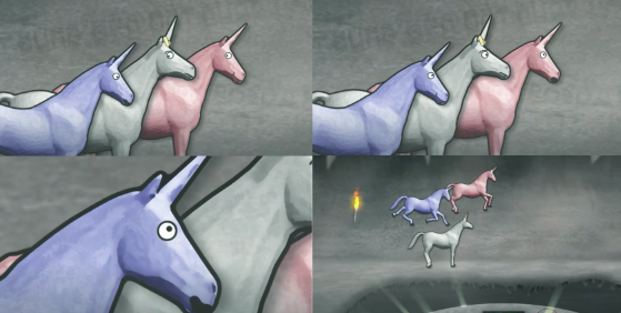 High Quality Charlie the Unicorn blow up the moon Blank Meme Template