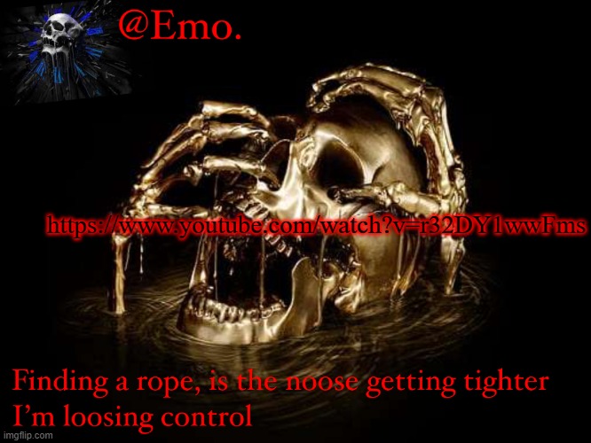 Emo skull announcement 1 | https://www.youtube.com/watch?v=r32DY1wwFms | image tagged in emo skull announcement 1 | made w/ Imgflip meme maker