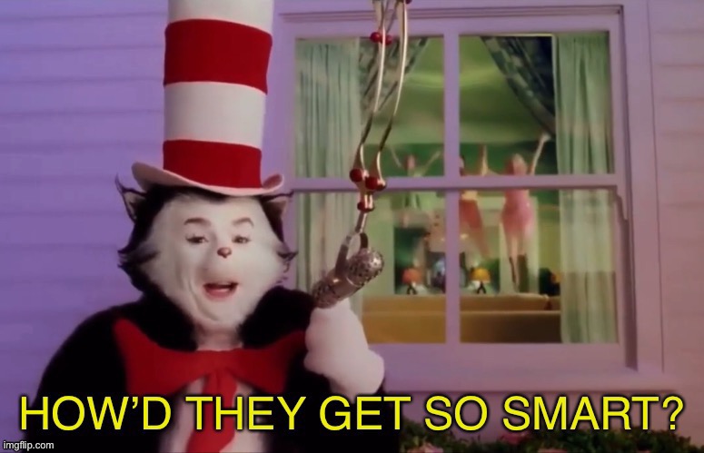 New templates again! | image tagged in how d they get so smart,my custom templates,cat in the hat,youre stupid,why are you reading this | made w/ Imgflip meme maker