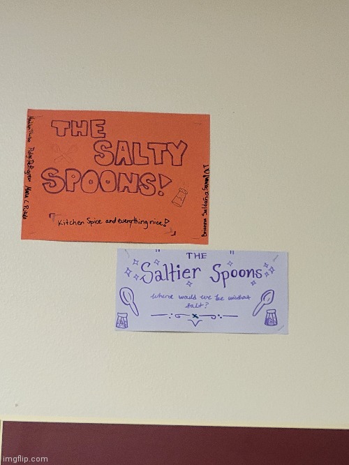The Salty Spoons were from another class. These people thought this would be funny. I can only see war. | image tagged in salty spoons,saltier spoons | made w/ Imgflip meme maker