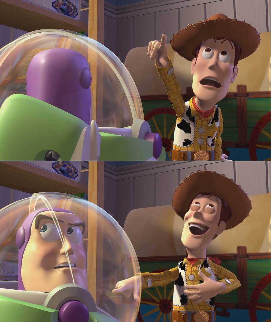 High Quality Toy Story: Look! Where!? Blank Meme Template