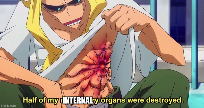 Cardiogenic shock: mortality rate 76-91%, full recovery impossible | INTERNAL | image tagged in half of my respiratory organs were destroyed,internal organs,shutdown,dying | made w/ Imgflip meme maker