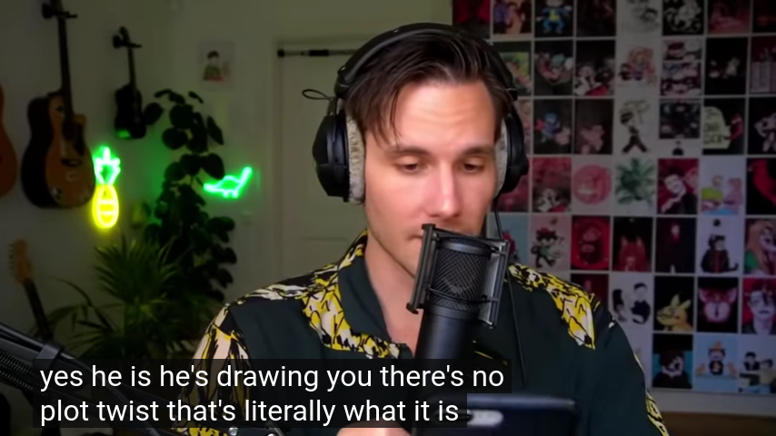Yes he is, he's drawing you Blank Meme Template