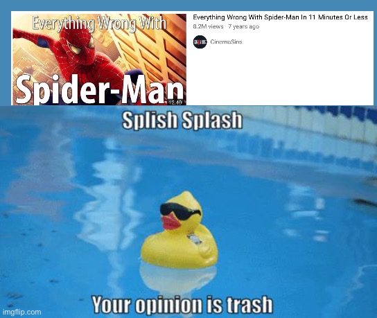 Seriously, his reasons are so dumb! | image tagged in splish splash your opinion is trash | made w/ Imgflip meme maker