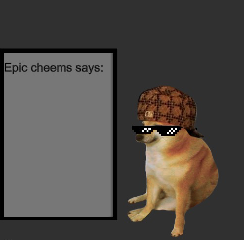 Epic Cheems says: Blank Meme Template