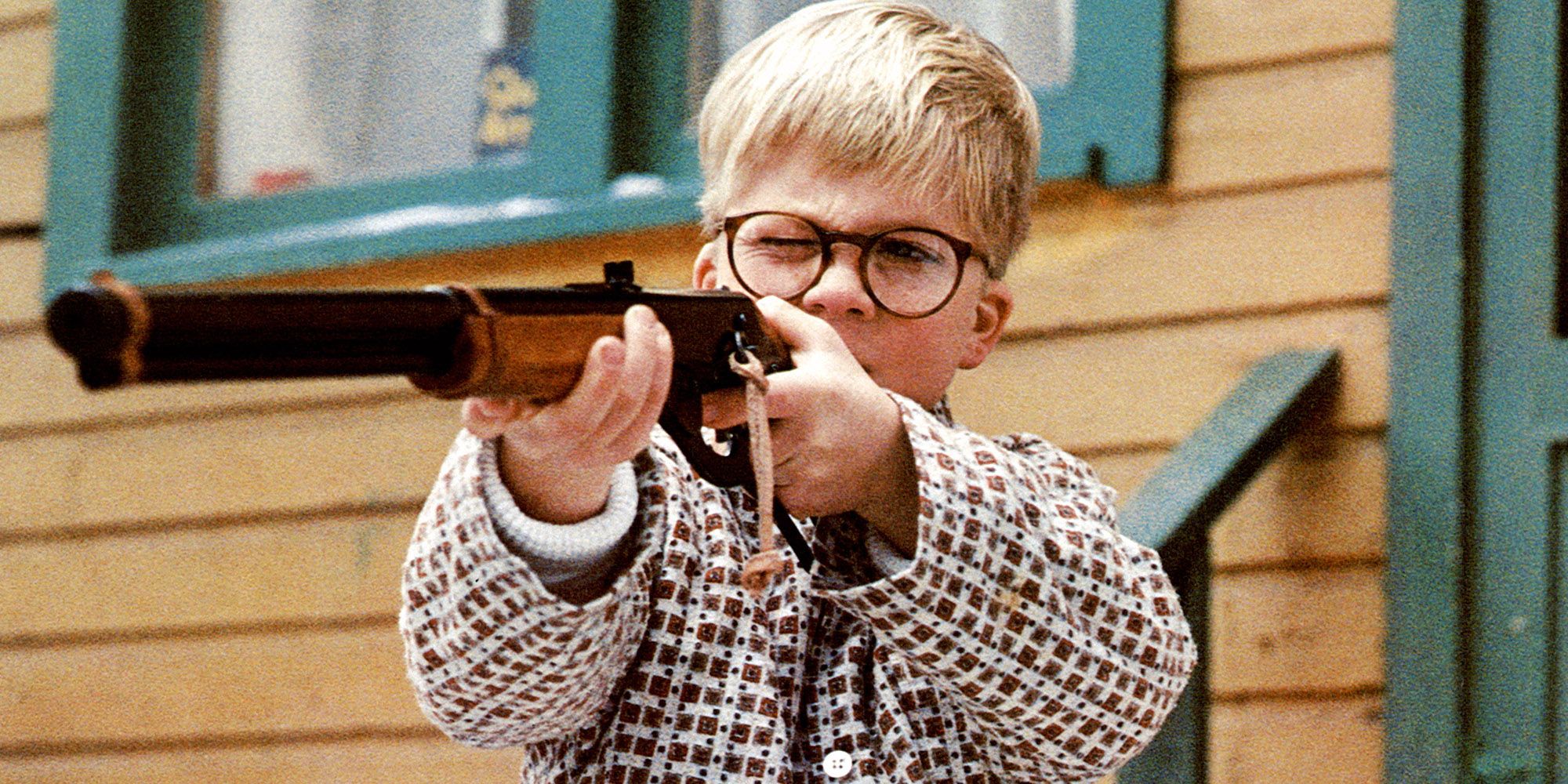 High Quality Ralphie from Christmas Story with gun Blank Meme Template