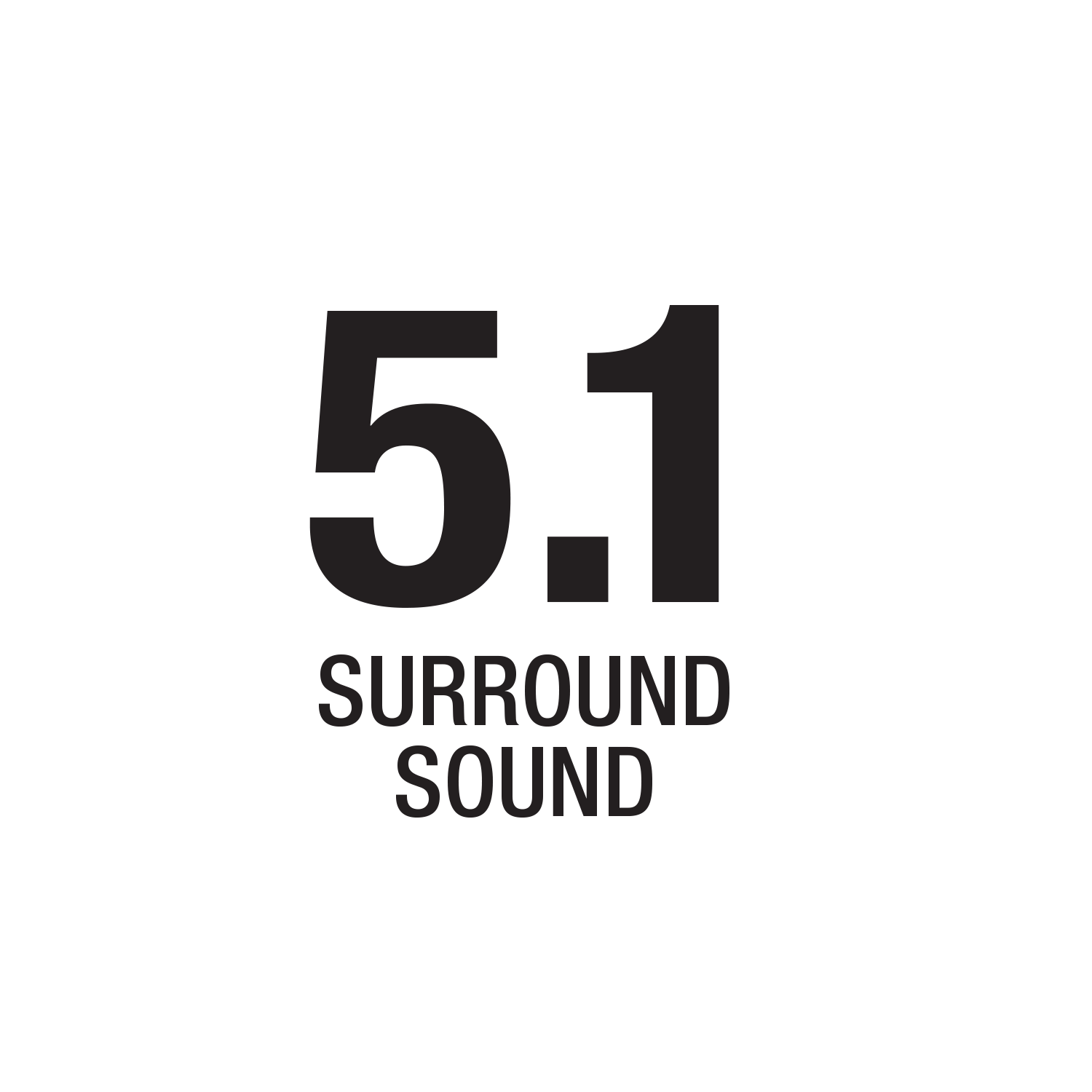 High Quality 5.1 Surround logo Blank Meme Template