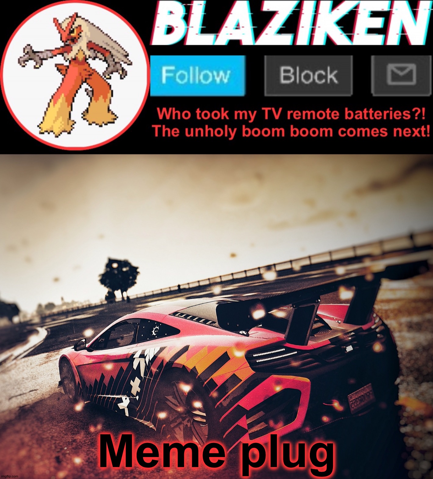 Blaziken announcement template V5 (4K) | Meme plug | image tagged in blaziken announcement template v5 4k | made w/ Imgflip meme maker