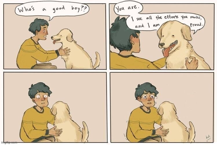 Sooo wholesome | image tagged in comics,dogs | made w/ Imgflip meme maker