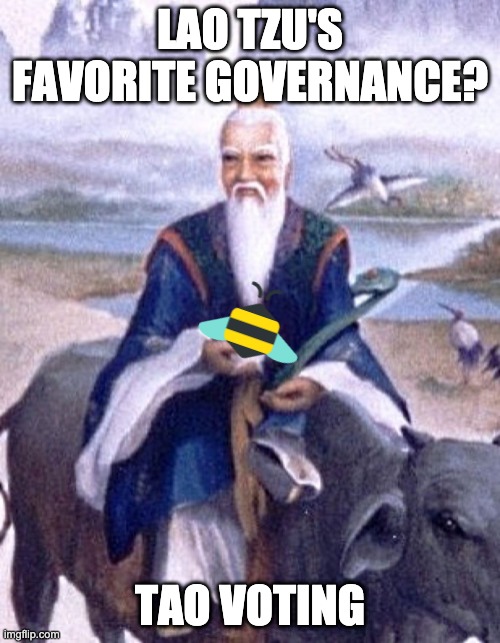 lao tzu | LAO TZU'S FAVORITE GOVERNANCE? TAO VOTING | image tagged in lao tzu | made w/ Imgflip meme maker