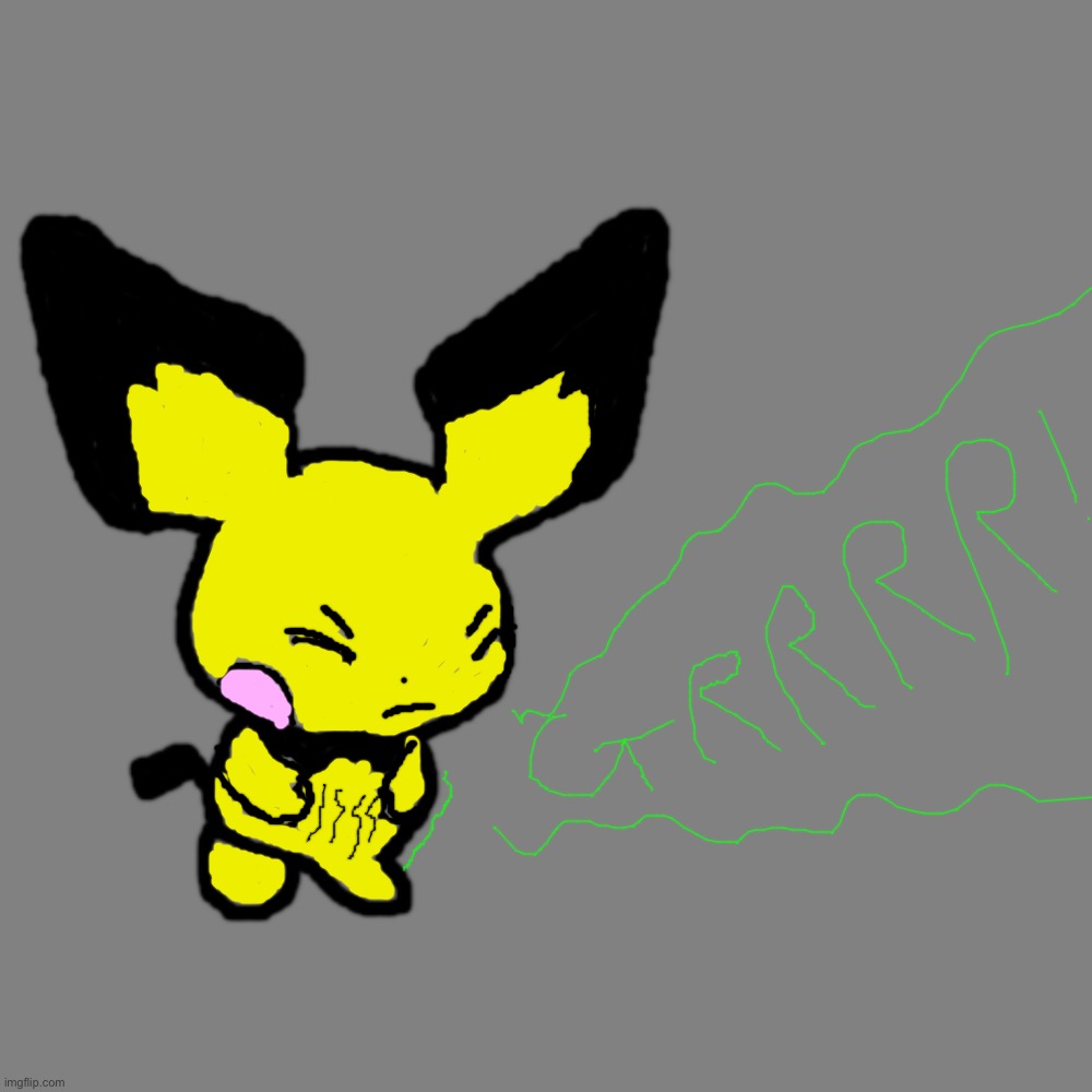 Pichu's stomach growling | image tagged in memes,blank transparent square | made w/ Imgflip meme maker